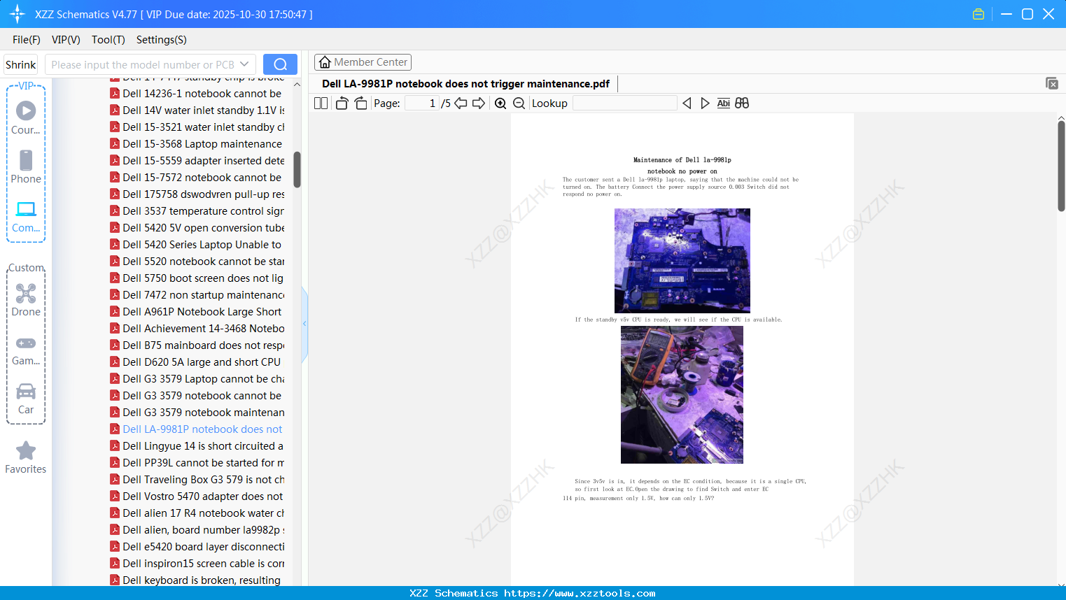 Laptop ACER Dell LA-9981P Notebook Does Not Trigger Maintenance